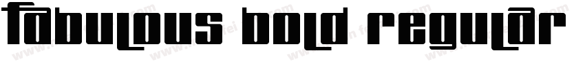 Fabulous Bold Regular字体转换
